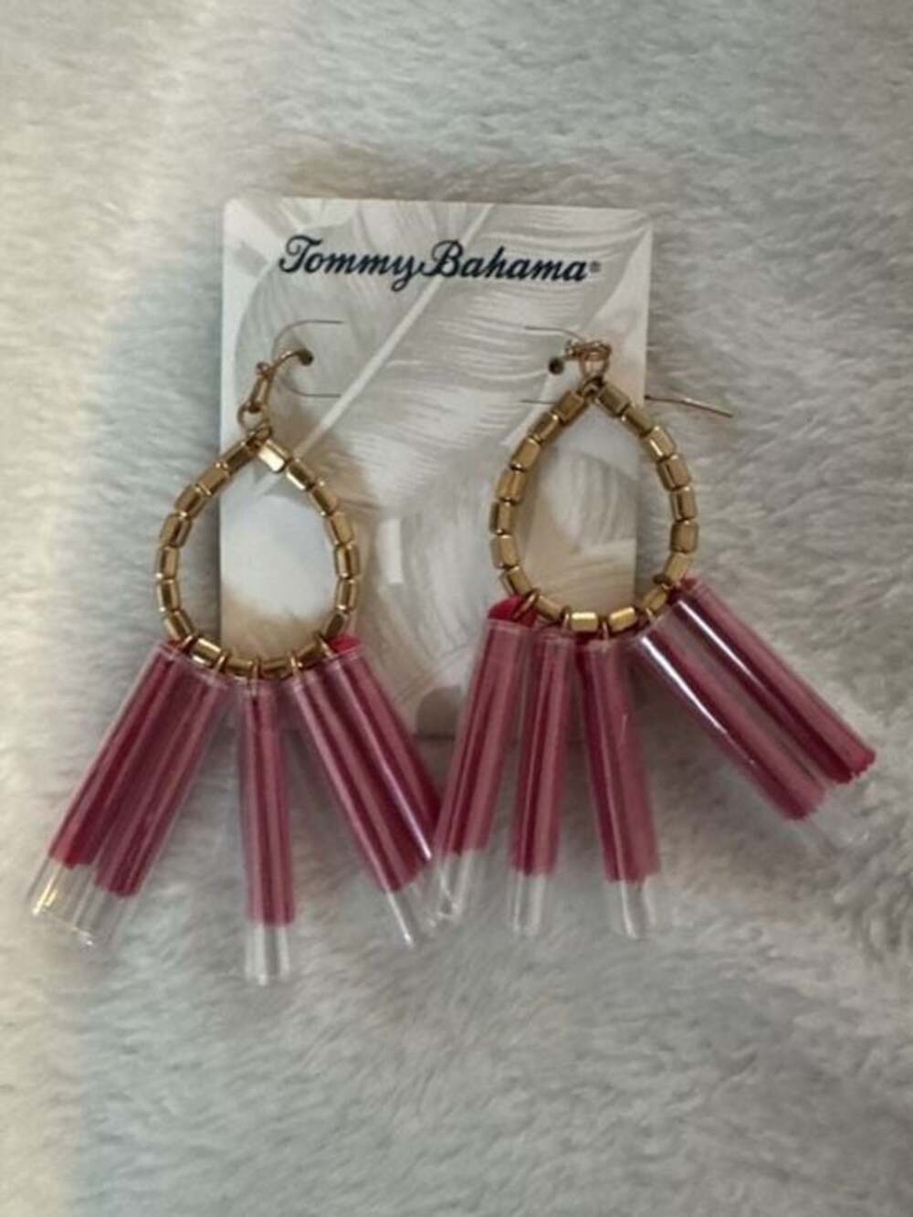 Tommy Bahama Tassel Half Moon Fan Earrings